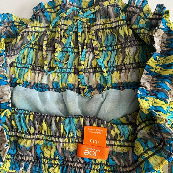 Joe Fresh Boho/Aztec/Tribal Print Pleated Smocked Mini Skirt Women's Size XL - Picture 9 of 13